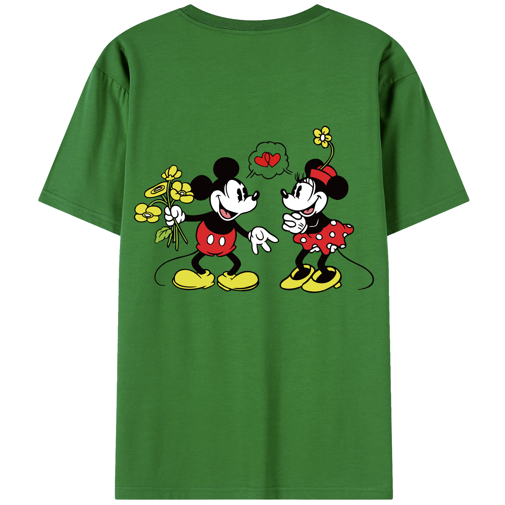 （画像用） ミッキーマウス Mickey Mouse レディース半袖Tシャツ(バックプリント)